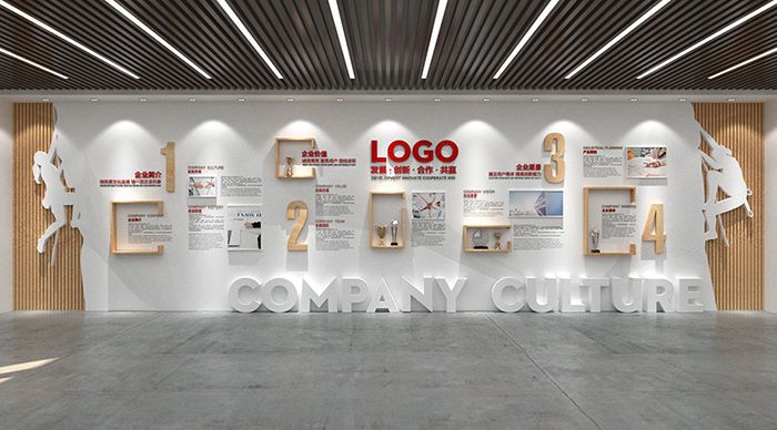 企業(yè)展廳榮譽墻裝修設(shè)計圖